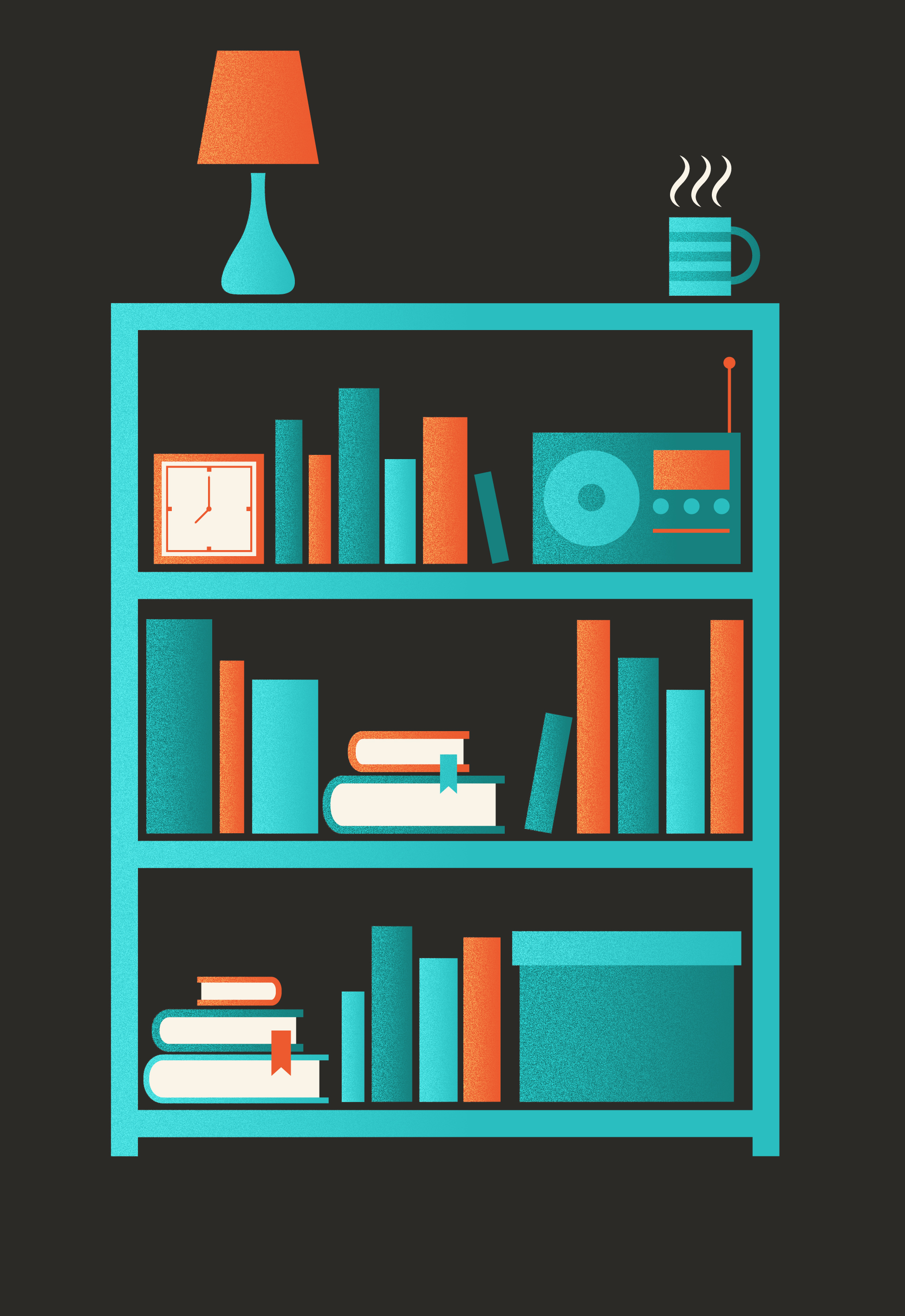 Bookshelf by Ollie Hoff on Dribbble