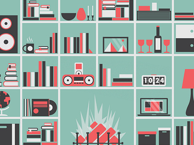 Bookshelf updated by Ollie Hoff on Dribbble