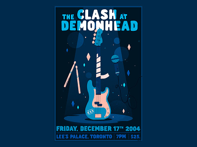 The Clash at Demonhead band gigposter illustration poster procreate scott pilgrim