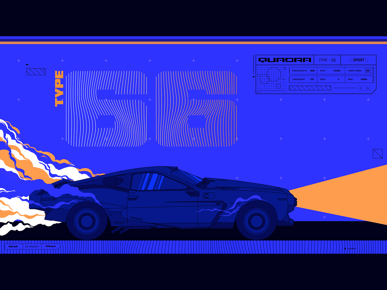Cyberpunk 2077 fan-art 2077 car cyberpunk fan-art illustrator procreate sports car video game