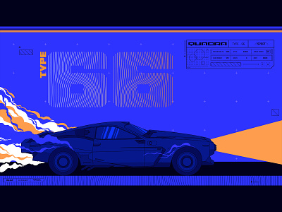 Cyberpunk 2077 fan-art 2077 car cyberpunk fan art illustrator procreate sports car video game
