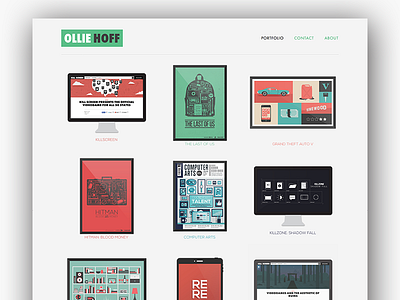 Portfolio design flat frames portfolio web