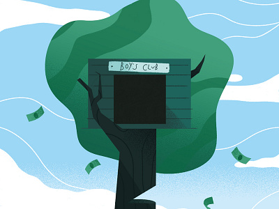 Creative Review design editorial illustration money pay gap tree