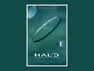 Halo: The Master Chief Collection halo illustration master chief planet poster ship space stars video game xbox