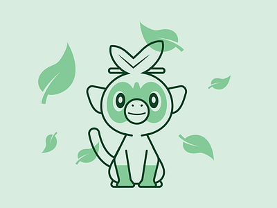 Grookey grass type grookey leaf nintendo pokemon
