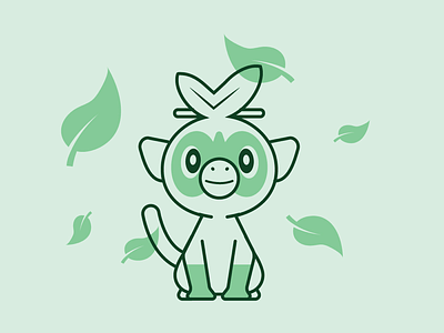 Grookey grass type grookey leaf nintendo pokemon