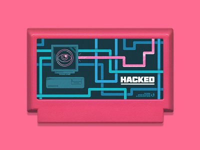 My Famicase Exhibition 2019 cables cartridge computer famicase hacked hacking illustrator pink