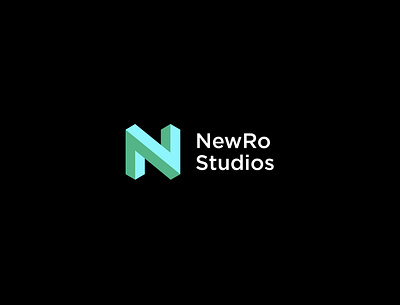 Newro Studios brand branding design identity line art logo logo design logomark logotype minimal monogram n logo n monogram