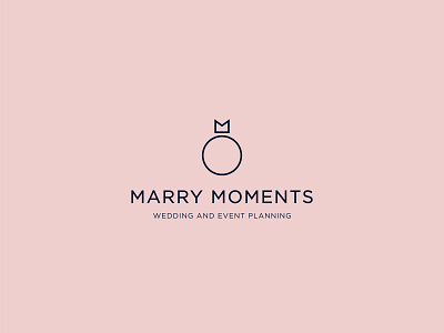 Marry Moments brand branding identity logo logomark logotype minimal typography wedding