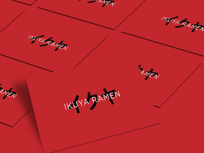 Ikuya Ramen brand branding business card identity logo logomark minimal