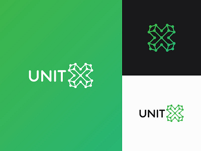 UnitX brand branding design icon identity line art logo logomark logotype minimal monogram tech