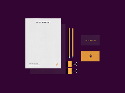 Jack Walton brand branding busines card design icon identity logo logomark logotype minimal music logo typography