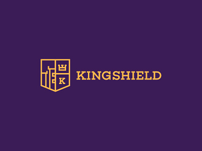 KINGSHIELD brand branding design icon identity line art logo logomark logotype minimal