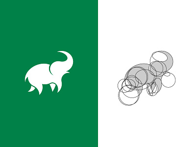 Elephant animal brand branding elephant elephant logo grid icon identity illustration logo logomark minimal
