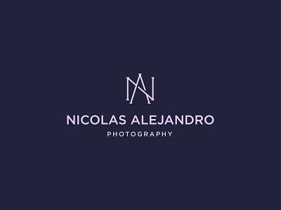 Nicolas Alejandro brand branding design icon identity line art logo logomark logotype minimal monogram photography typography