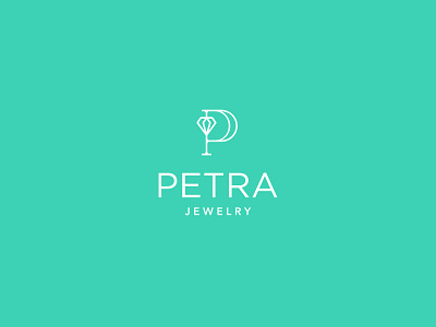 Petra Jewelry brand branding design icon identity jewelry line art logo logomark logotype minimal monogram typography