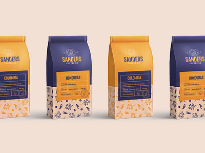 Sanders Coffee Co (Coffee bag) branding brewing coffee coffee bag logo logomark packaging roastery