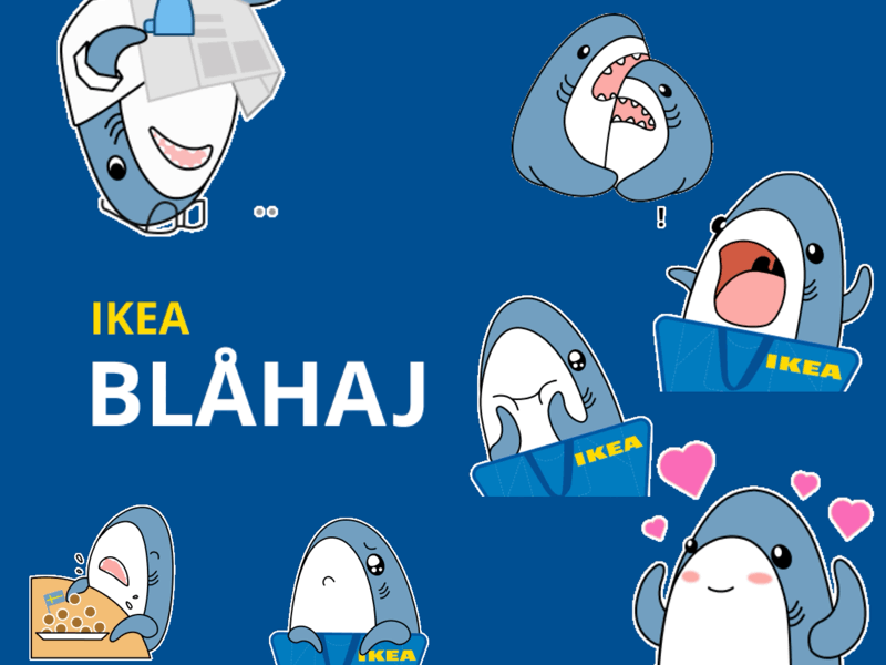 IKEA BLAHAJ Stickers by Hsuan Chou for IKEA China on Dribbble