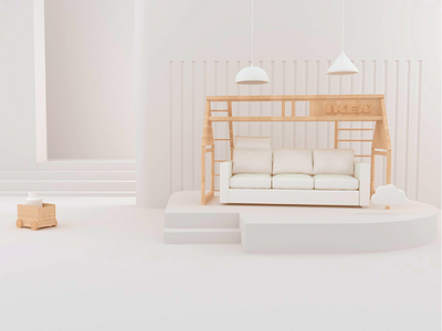 Light up 3d animation branding furniture ikea logo motion graphics