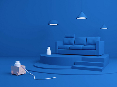 IKEA in Blue 3d animation blue ikea
