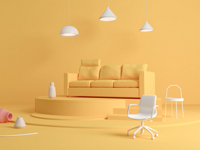 IKEA in yellow 3d animation branding ikea motion graphics yellow