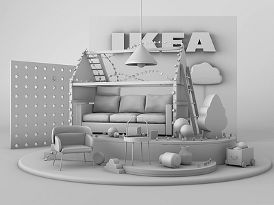 Happy Holiday 3d design ikea modeling