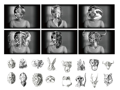 Social Network Zoology - Face Recognition test dataminding digitalart pseudoscientific socialmedia socialnetworkzoology