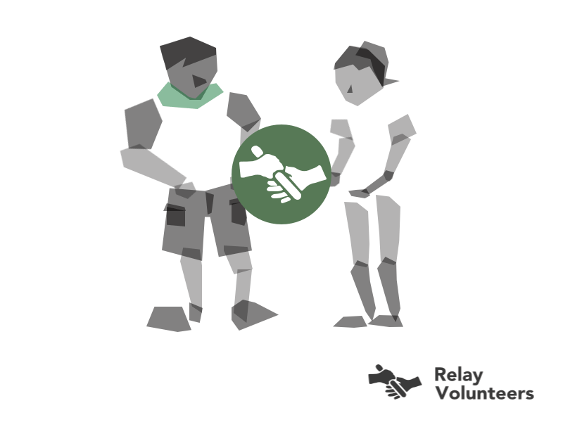 Relay volunteer 3/4 fun graphics human illustration ngo noneprofit