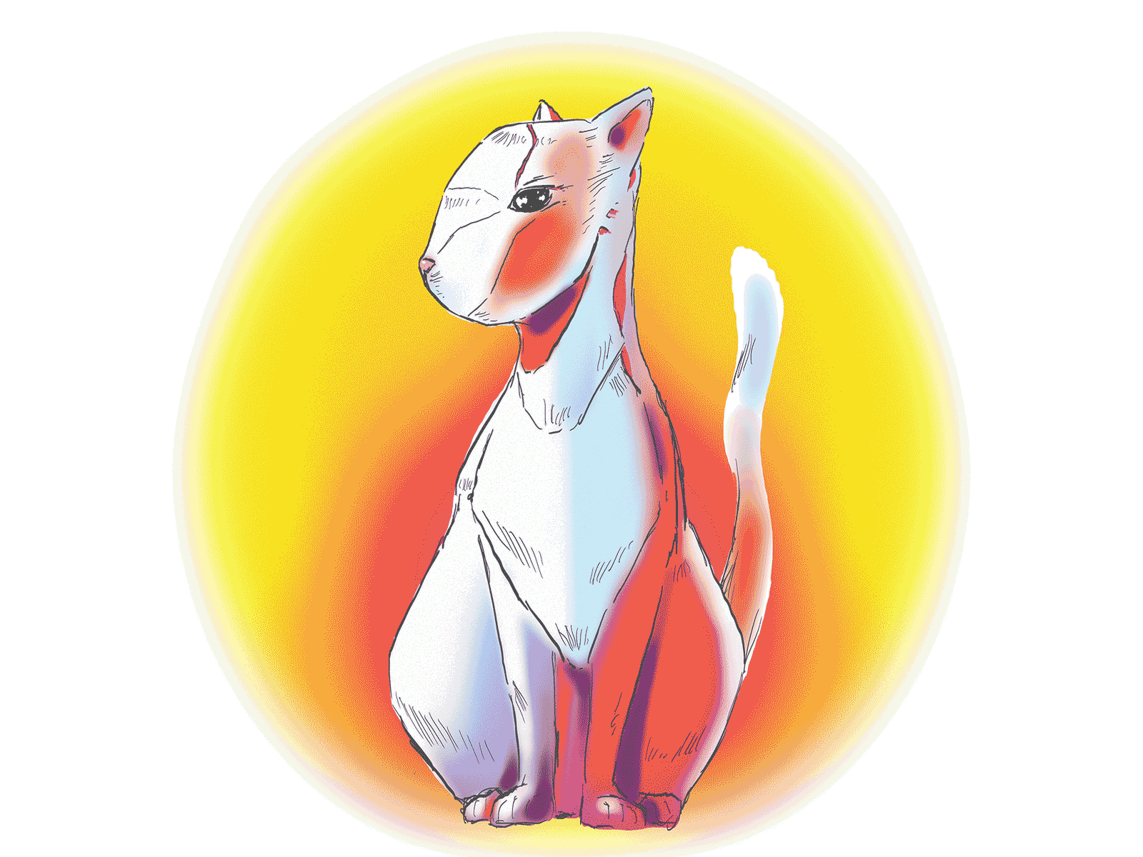 CAT acid animation cat illustration kawaii lasergunfactory neko retro tail vintage