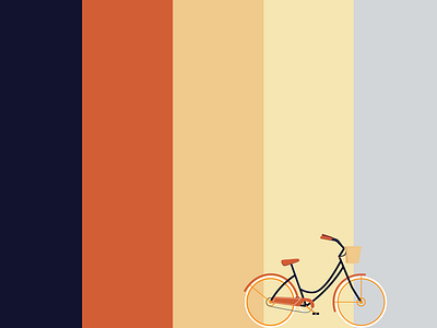 Retro Bike adobe bicycle color block design illustraor minimalist design retro vector vintage vintage badge