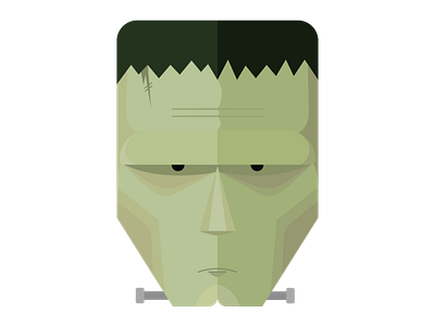 Frankie Says Relax adobe design frankenstein geometic halloween illustration monster monster project symetry