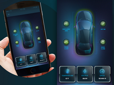 Car Remote Control App Design app design car app car remote mobile mobile app design ui ux