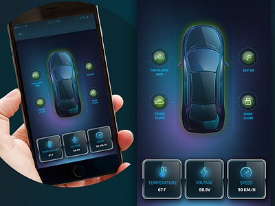Car Remote Control App Design