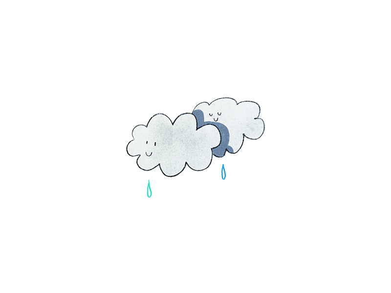 Drizzle Clouds art direction logo visual identity visual development concept art app branding webdesign animation illustration design