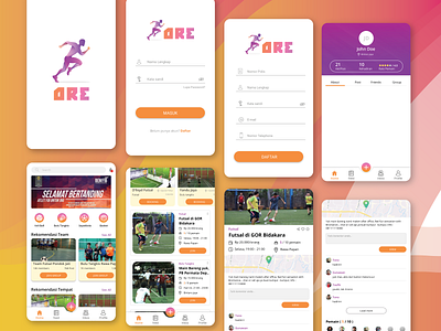 ORE... Joint Sport mobile application app design illustration joinsport mobile app design sportactivities sportapplications sports sports design ui uidesign ux