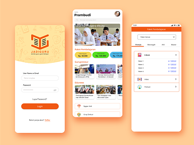 Jadiguru Apps app design education education app illustration mobile app design teacherapps ui uidesign ux