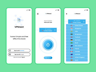 Dropdown daily ui internet mobile app mobile design network ui ui design ux vpn vpn app