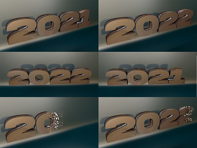 2022 2022 3d after effects cinema 4d happy new year text