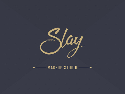 Slay - Logo airbrush facials logo makeup mua salon studio