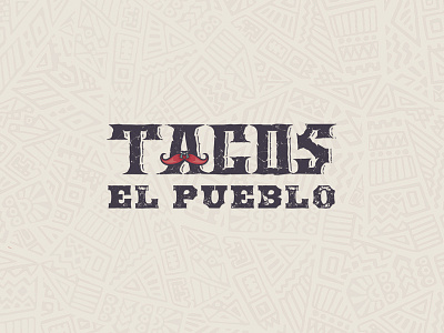 Tacos Truck Logo aged aztec food logo mexican pattern tacos truck typography