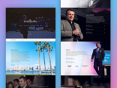 Website - Mag inspired layout personal photography responsive speaker website