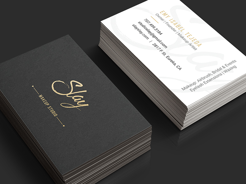 Slay - Gold Foil - Business Cards by Freddy Tejeda on Dribbble