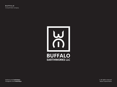 Buffalo Earthworks black branding buffalo company design earthworks flat graphic design ground heavy duty illustration logo logo creation logo design rigid logo sign soil symbol vector white