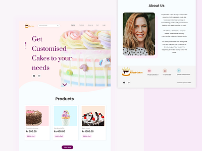 Daily UI -7 cake shop cakery cakewebsite daily 100 challenge dailyui dailyuichallenge landing page design landing page ui landingpage uidesign web design webdesign webpagedesign website builder website design websites