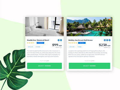 Card UI daily 100 challenge dailyui hotel ui interaction mobile app product card product card ui ui ui ux ux webdesign