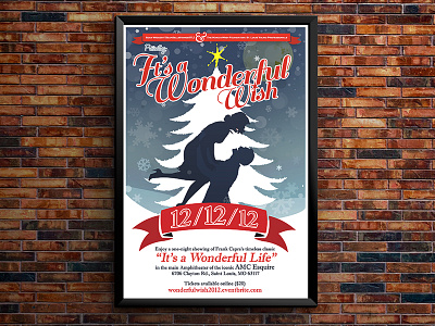 It's a Wonderful Wish movie poster design illustration move poster non profit vector art