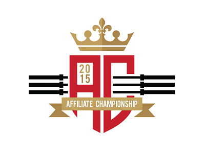 STL Affiliate Championship Logo barbells crossfit crown fleur de lis logo