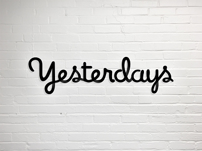 Yesterdays branding font handwriting logo restaurant script