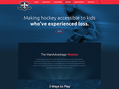 ManAdvantage Web Design hockey nonprofit pro bono web design