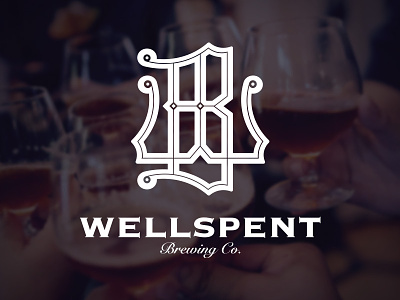 Wellspent Brewing Co. Logo art deco craft beer logo saison